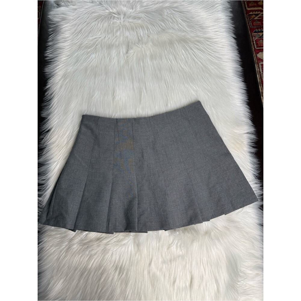 Zara Gray Box Pleat Mini Skirt - Picture 7 of 7